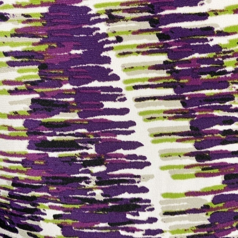 Kasper Purple, Green, Gray, and White Abstract Print ALTERED Midi Dress - Picture 5 of 15